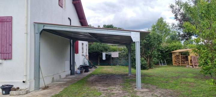 Carport sur mesure adossé Les Landes