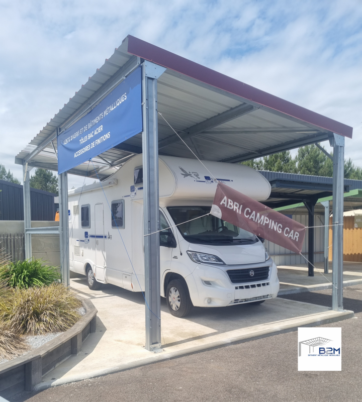 Abri et carport pour camping-car, Belin-Béliet