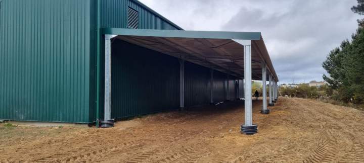 Carport métallique adossé, Bassin d'Arcachon