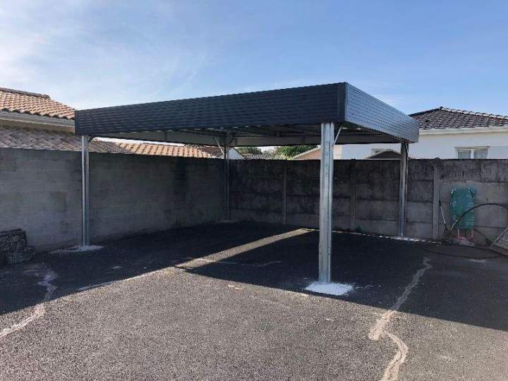 Carport sur mesure adossé Les Landes